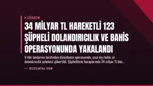34 Milyar TL Hareketli 123 Şüpheli Dolandırıcılık ve Bahis Operasyonunda Yakalandı