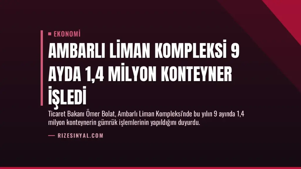 Ambarlı Liman Kompleksi 9 Ayda 1,4 Milyon Konteyner İşledi