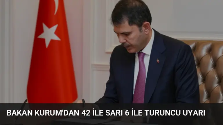 Bakan Kurum’dan 42 İle Sarı 6 İle Turuncu Uyarı