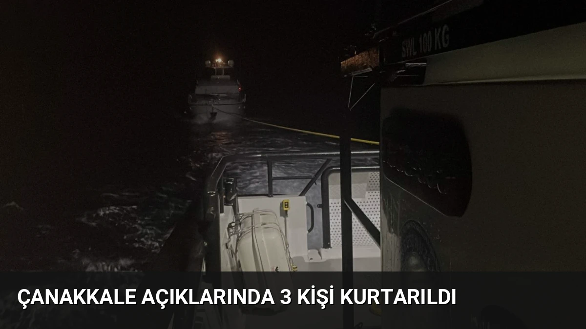 Çanakkale Açıklarında 3 Kişi Kurtarıldı