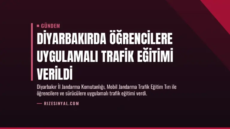Diyarbakırda Öğrencilere Uygulamalı Trafik Eğitimi Verildi