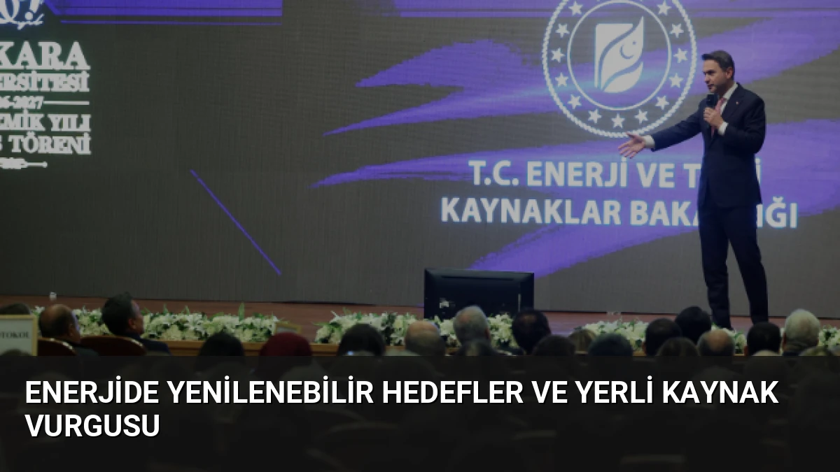 Enerjide Yenilenebilir Hedefler ve Yerli Kaynak Vurgusu