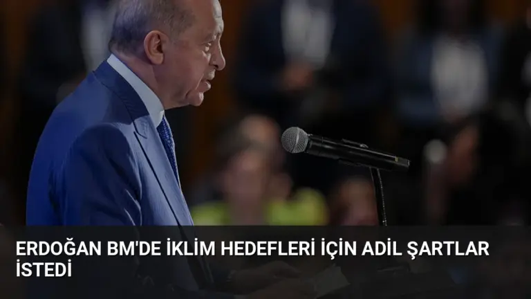 Erdoğan BM’de İklim Hedefleri İçin Adil Şartlar İstedi