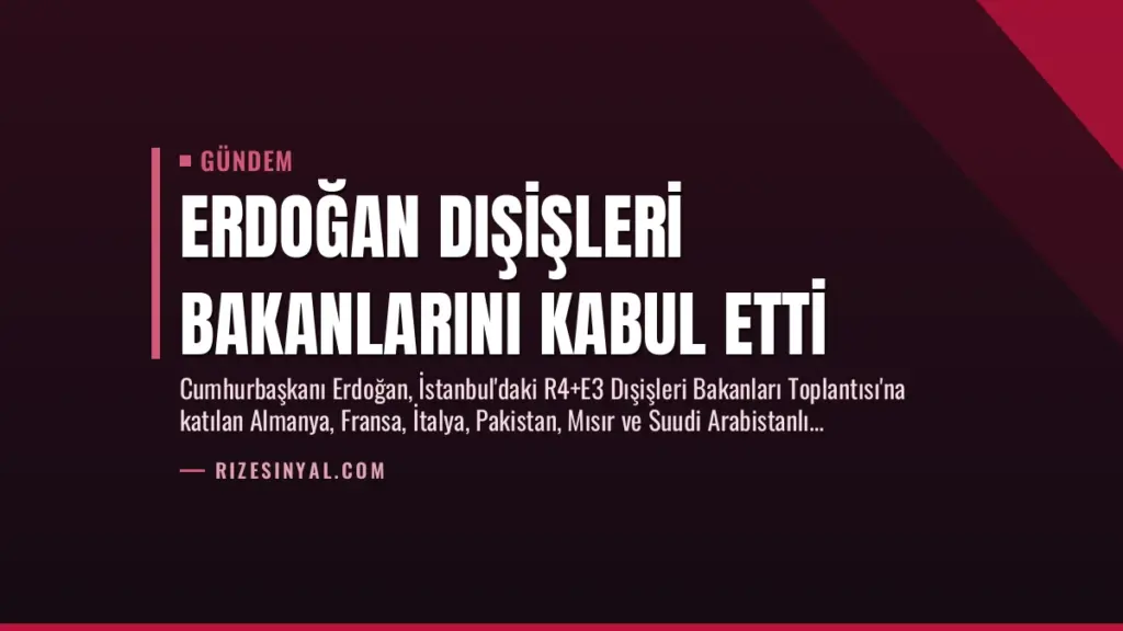 Erdoğan Dışişleri Bakanlarını Kabul Etti