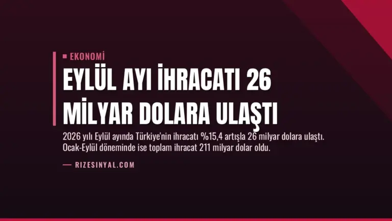 Eylül Ayı İhracatı 26 Milyar Dolara Ulaştı
