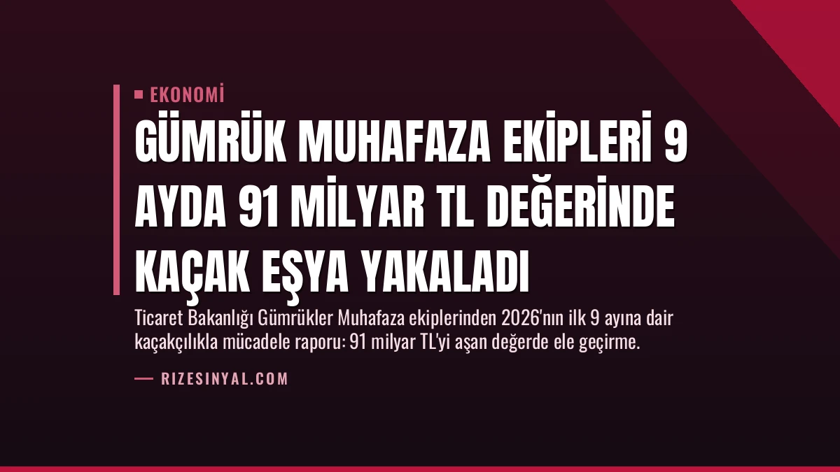 Gümrük Muhafaza Ekipleri 9 Ayda 91 Milyar TL Değerinde Kaçak Eşya Yakaladı