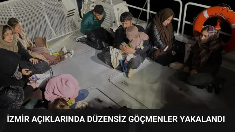 İzmir Açıklarında Düzensiz Göçmenler Yakalandı