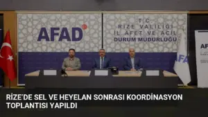 Rize’de Sel ve Heyelan Sonrası Koordinasyon Toplantısı Yapıldı
