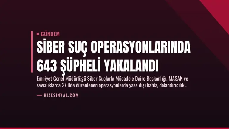 Siber Suç Operasyonlarında 643 Şüpheli Yakalandı