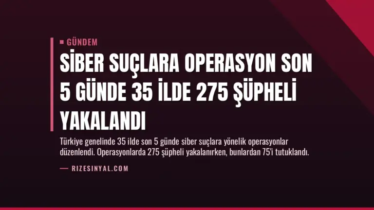 Siber Suçlara Operasyon Son 5 Günde 35 İlde 275 Şüpheli Yakalandı