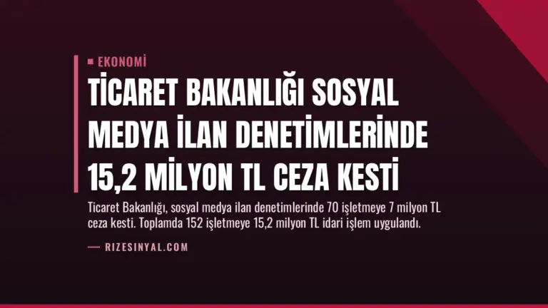 Ticaret Bakanlığı Sosyal Medya İlan Denetimlerinde 15,2 Milyon TL Ceza Kesti