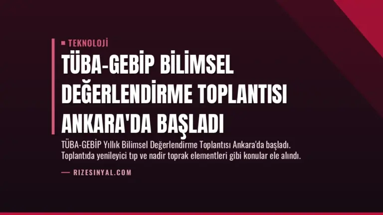 TÜBA-GEBİP Bilimsel Değerlendirme Toplantısı Ankara’da Başladı