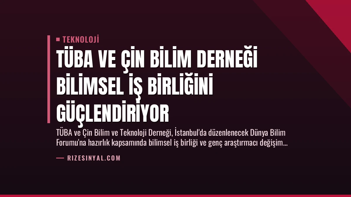 TÜBA ve Çin Bilim Derneği Bilimsel İş Birliğini Güçlendiriyor